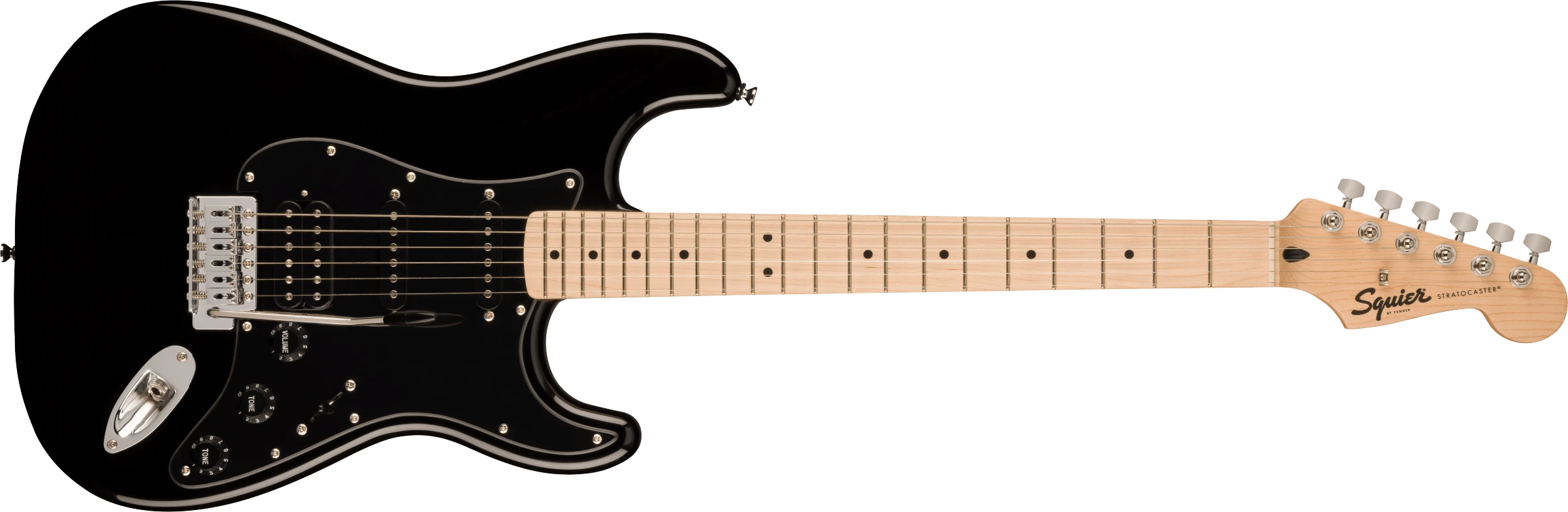 Squier Strat Sonic HSS blk/mn